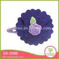 Special dark purple cute small rose metal hair barrettes